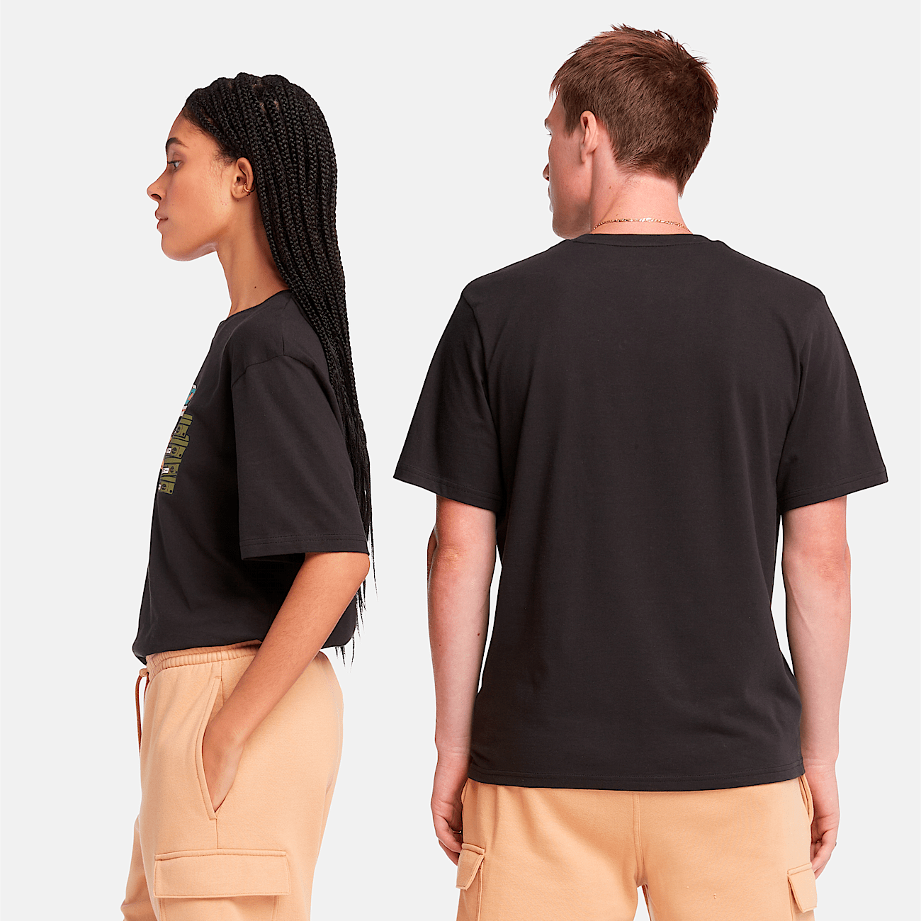 Timberland Since 73 Short Sleeve Graphic T Shirt in Black