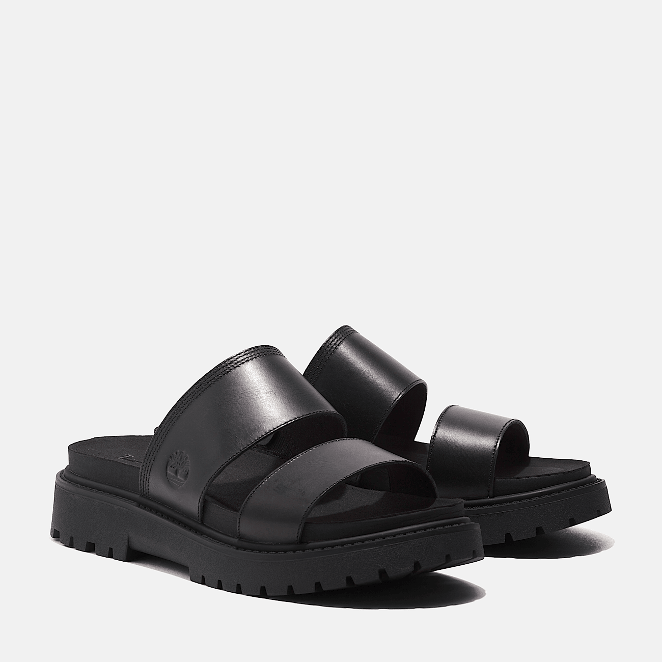 Black slide sandals on sale