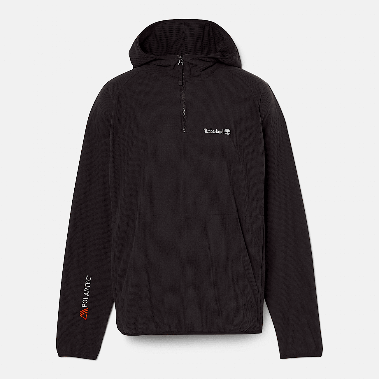 Timberland Men s Polartec Fleece 1 4 Zip Hooded Jacket in Black