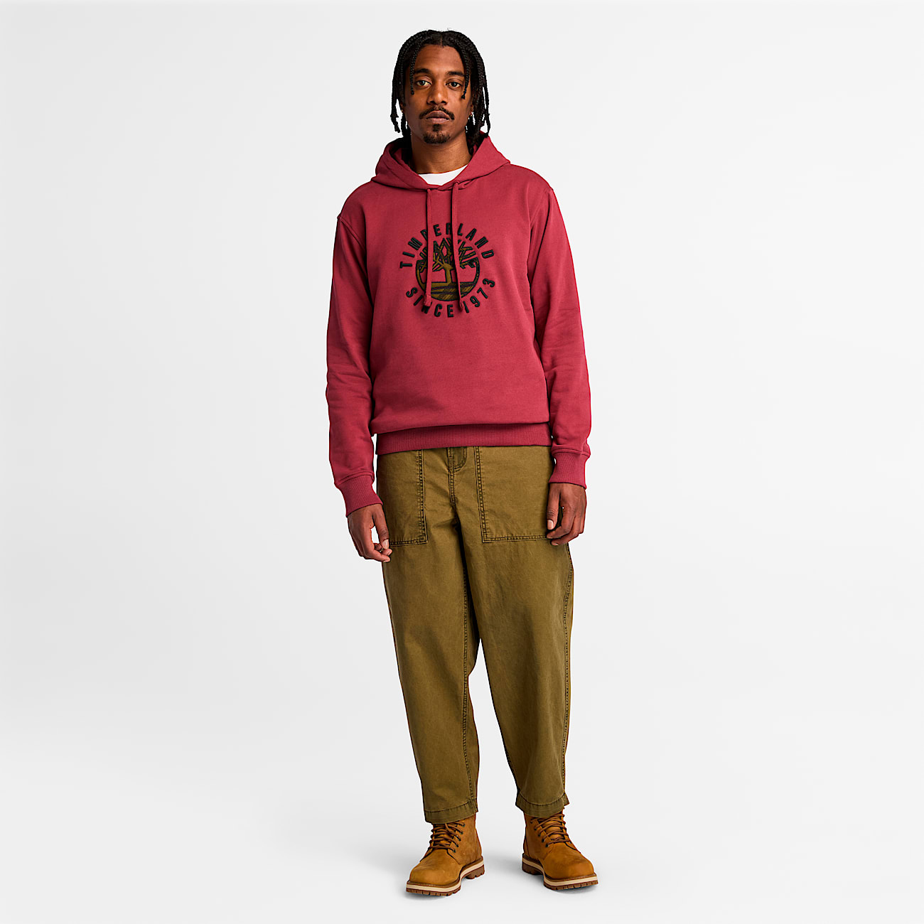 Men s Timberland Heritage Plaid Logo Hoodie
