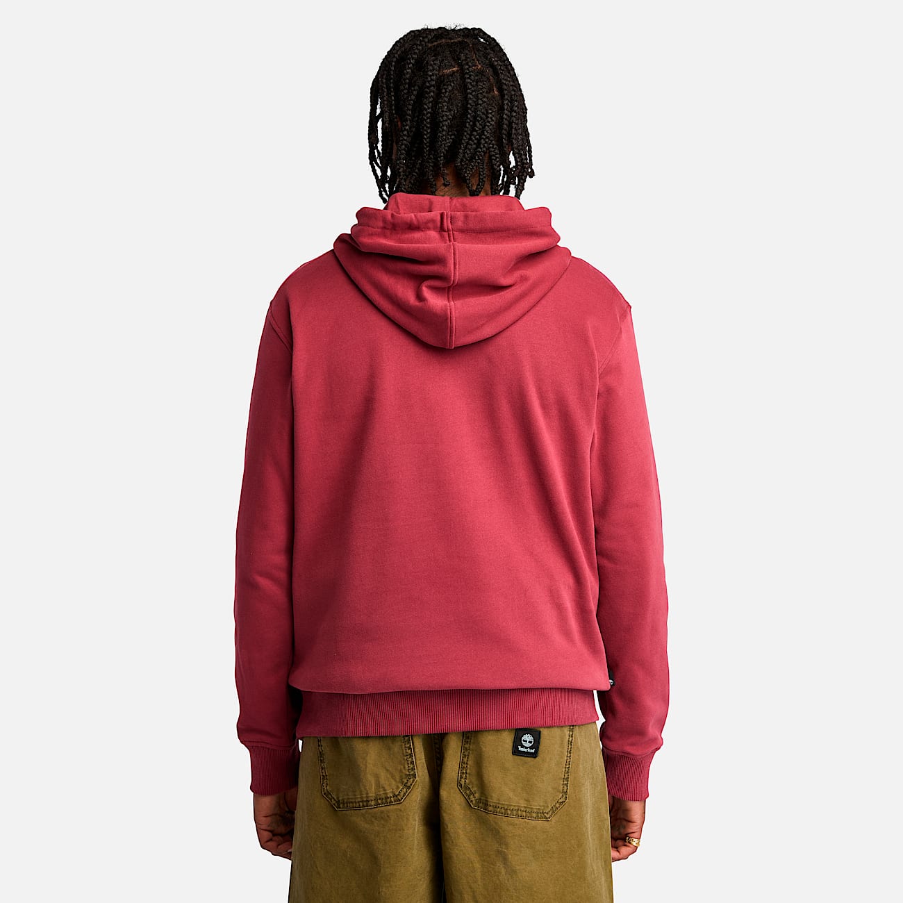 Red timberland hoodie clearance
