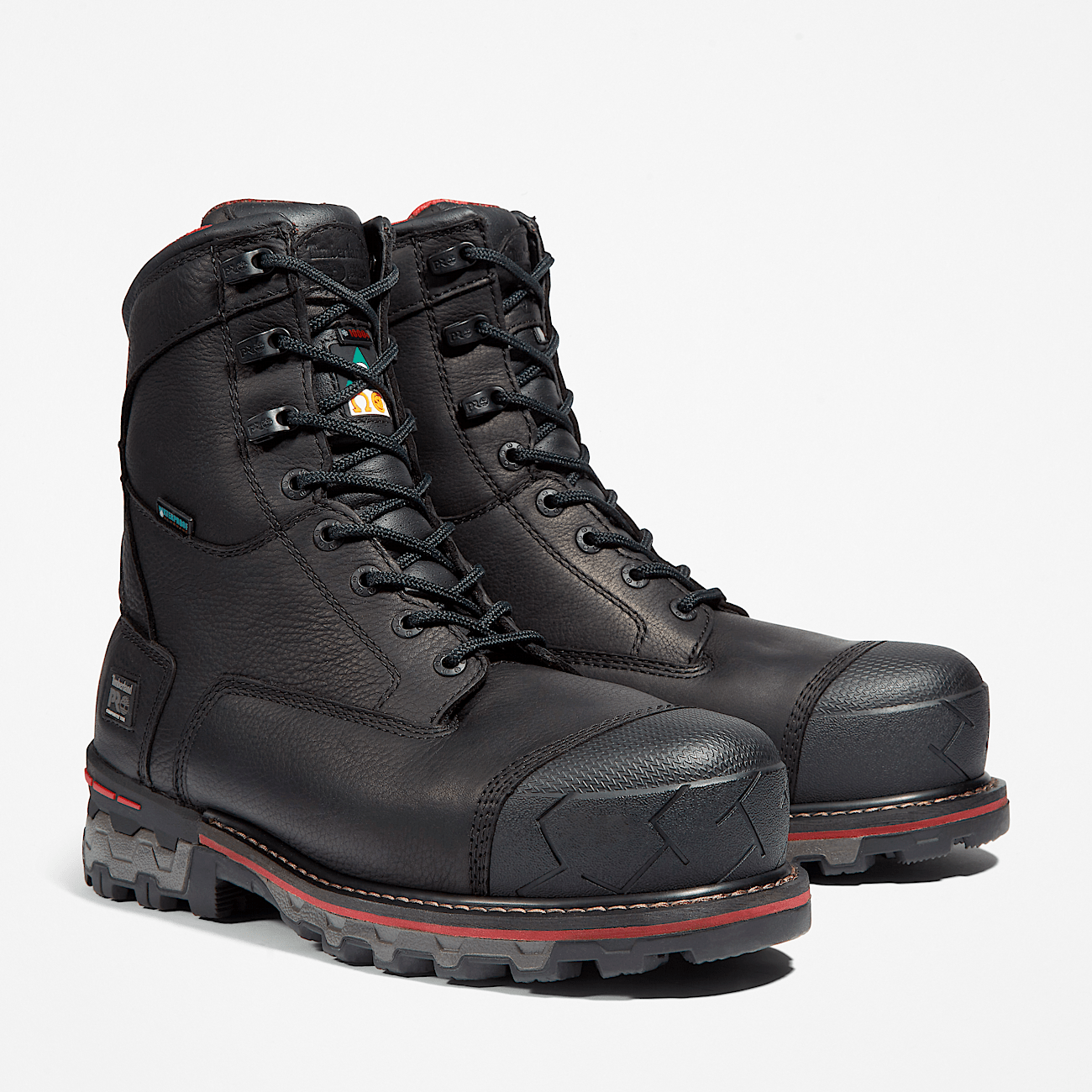 Timberland Men s Boondock 8 Composite Toe Waterproof Insulated Work Boot in Black