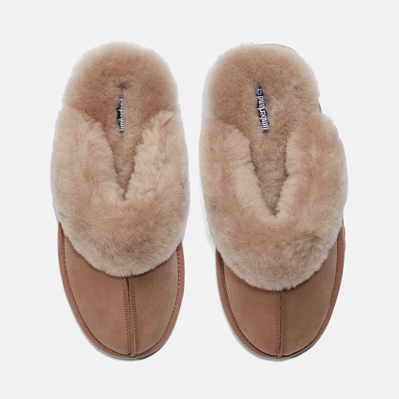 Sheepskin scuff slippers top