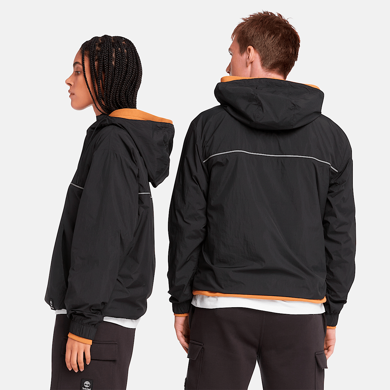 Timberland Men s Windbreaker Pullover Jacket in Black Size XL