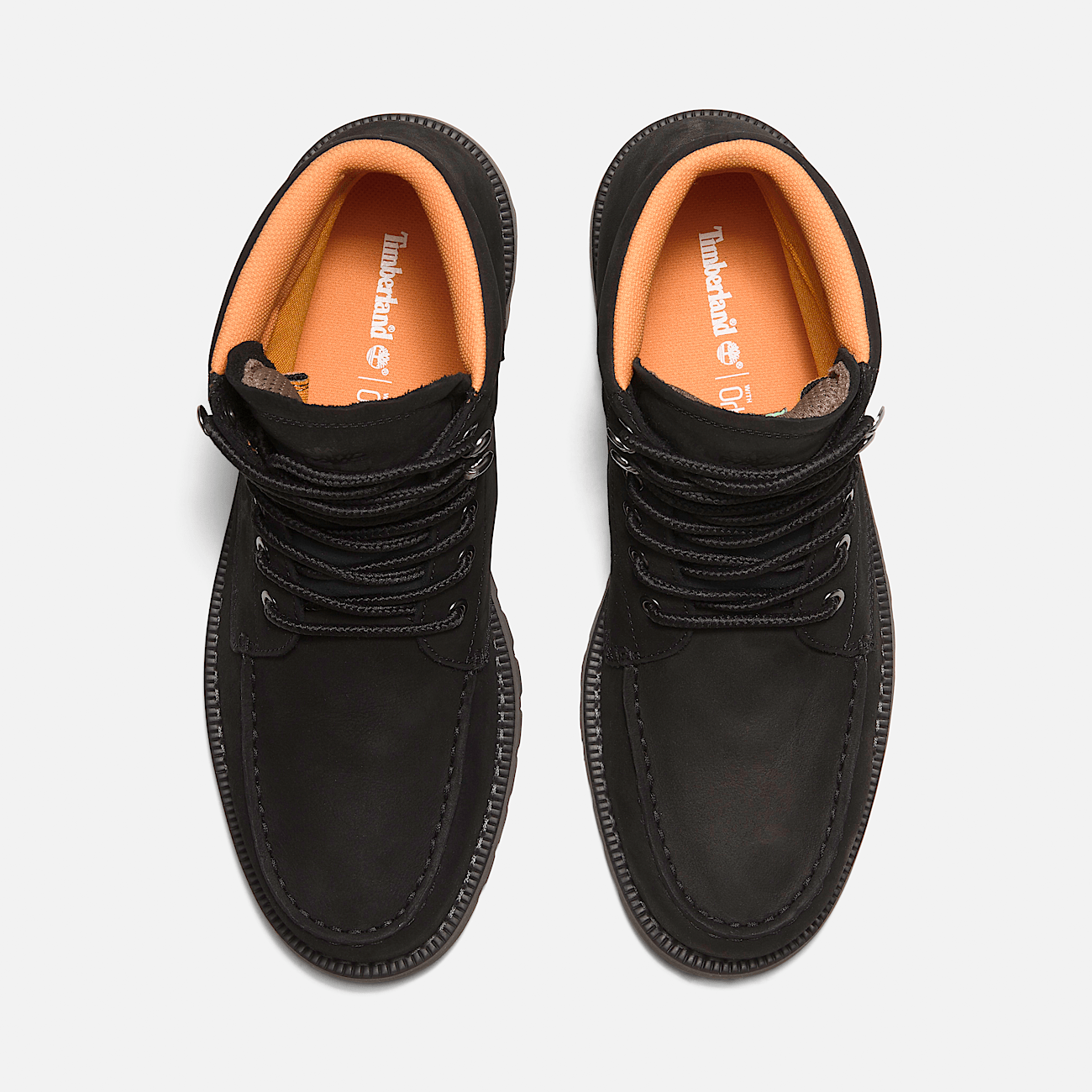 Timberland Men s Redwood Falls Waterproof Moc Toe Boot in Black nubuck