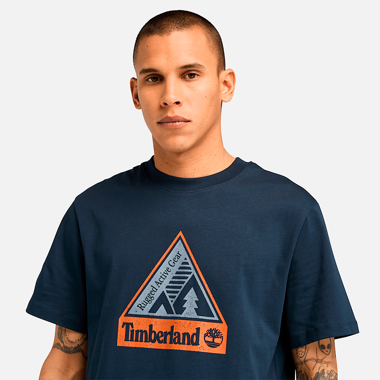 Timberland Men's Short Sleeve Tree Logo Ringer T-Shirt A2C6J