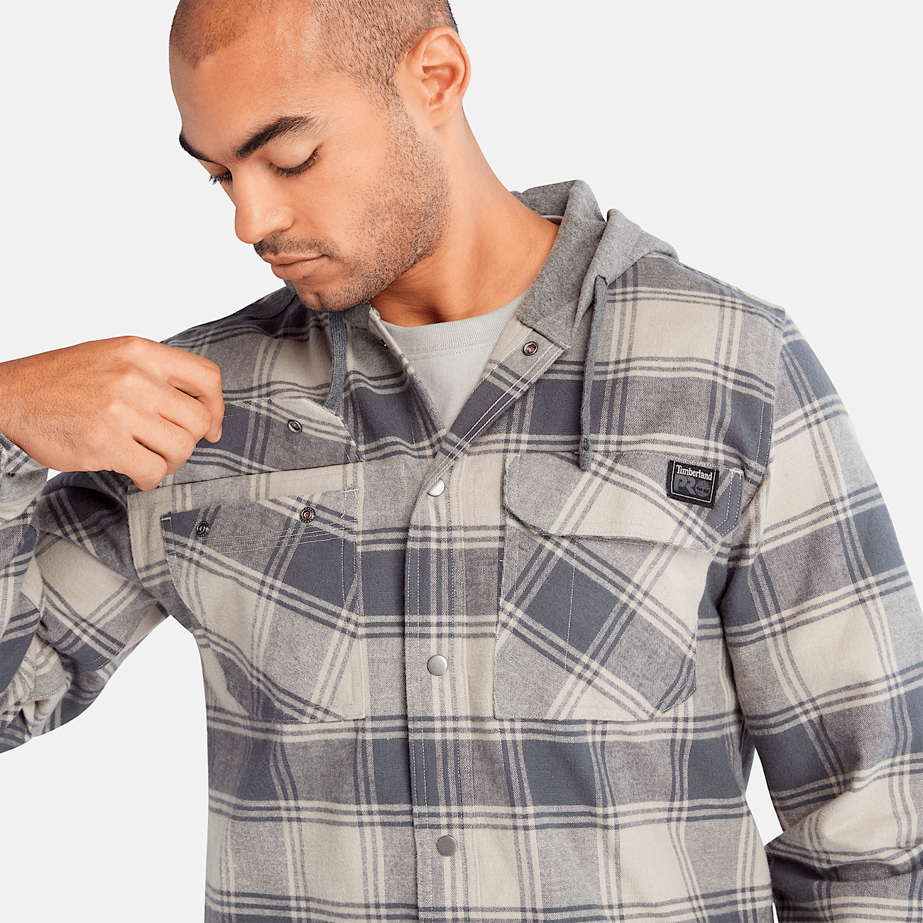 Men s Timberland PRO Woodfort Midweight Flannel Sweatshirt Hoodie