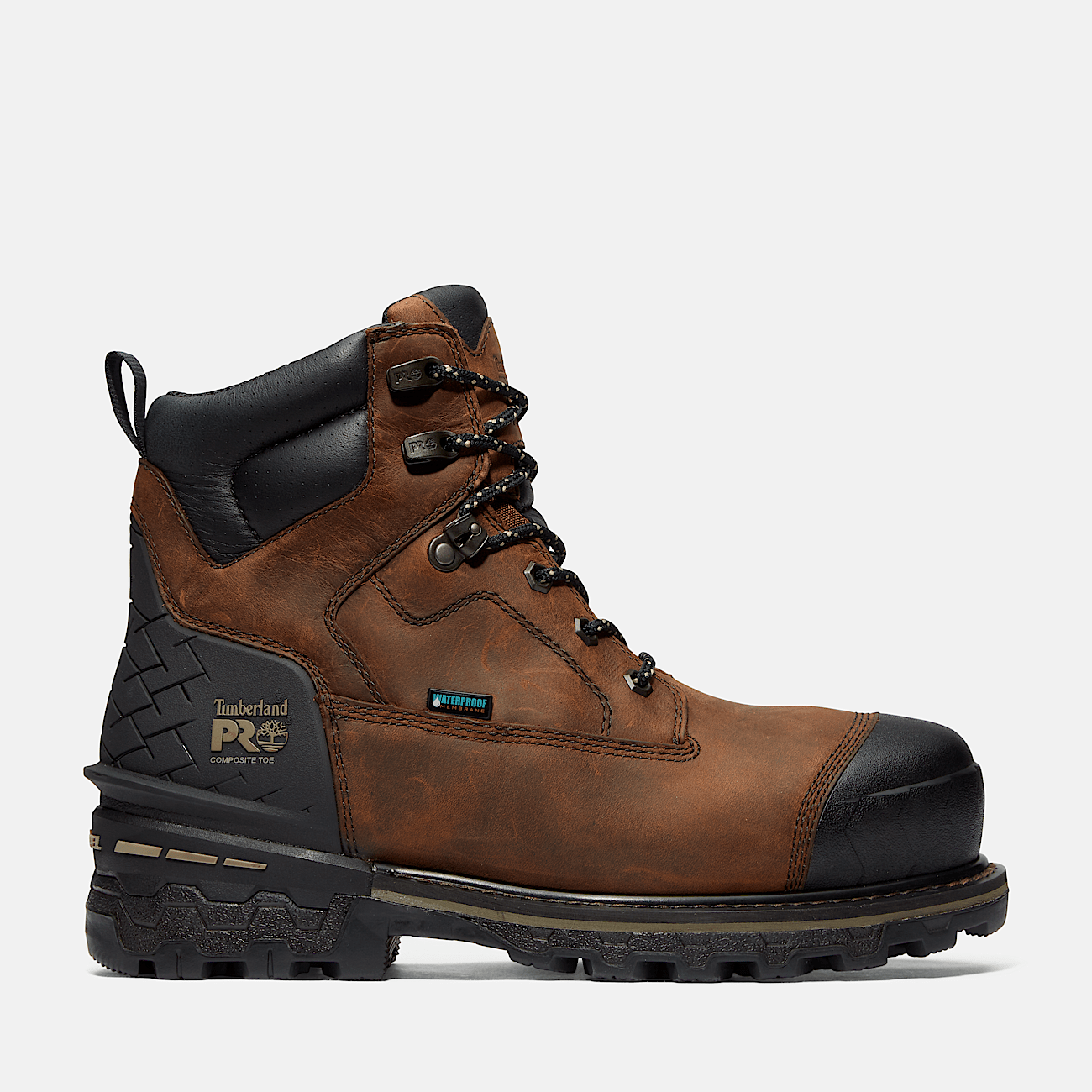 Timberland Pro Men s Boondock HD 6 Comp Toe Waterproof Work Boots Brown 10