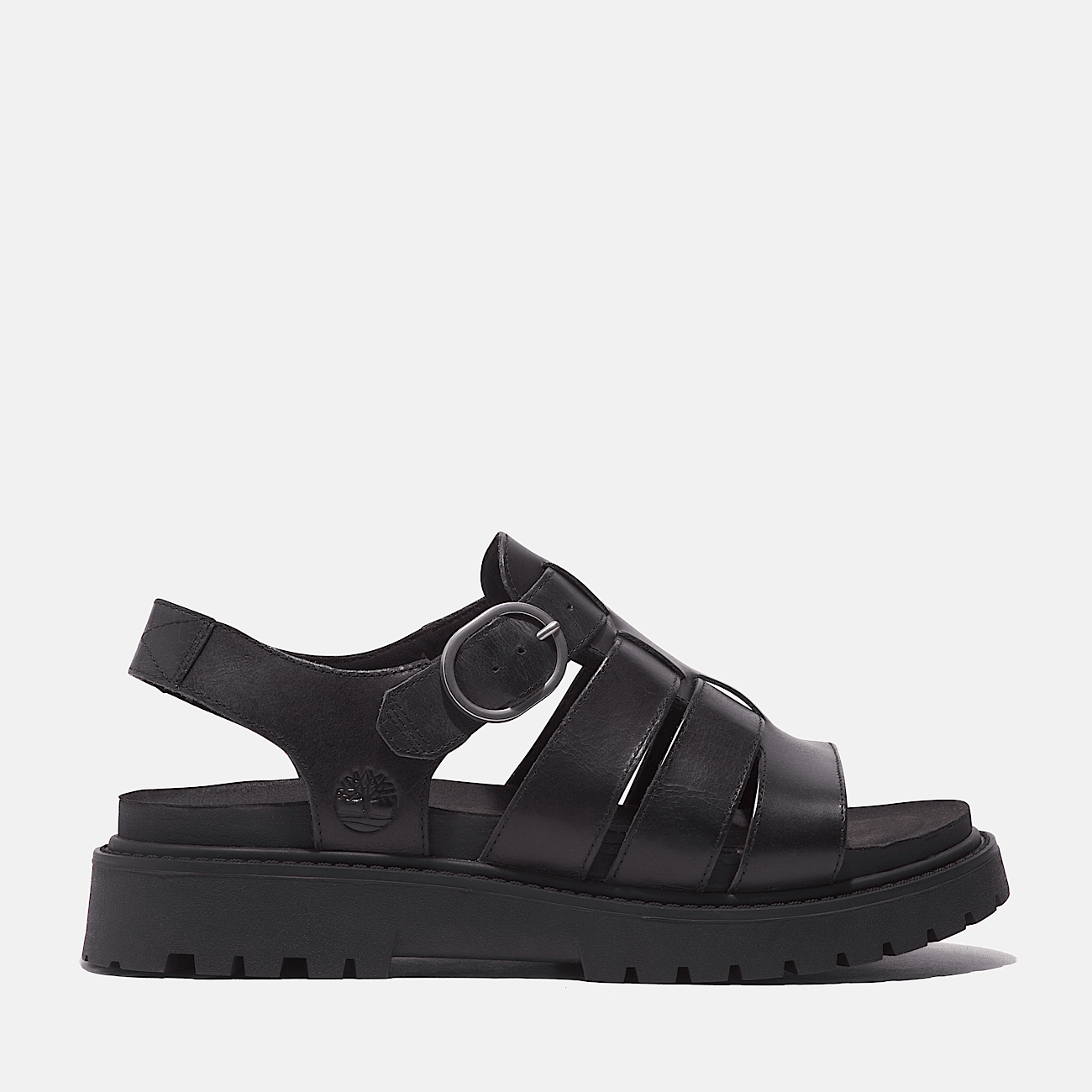 Timberland Women s Clairemont Way Fisherman Sandal in Blk full grain