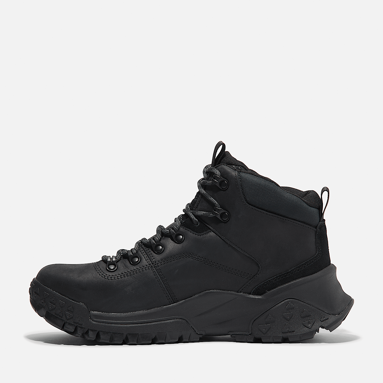 Timberland Men s Motion Scramble Mid Lace Up Waterproof Hiking Boot in Blk full grain