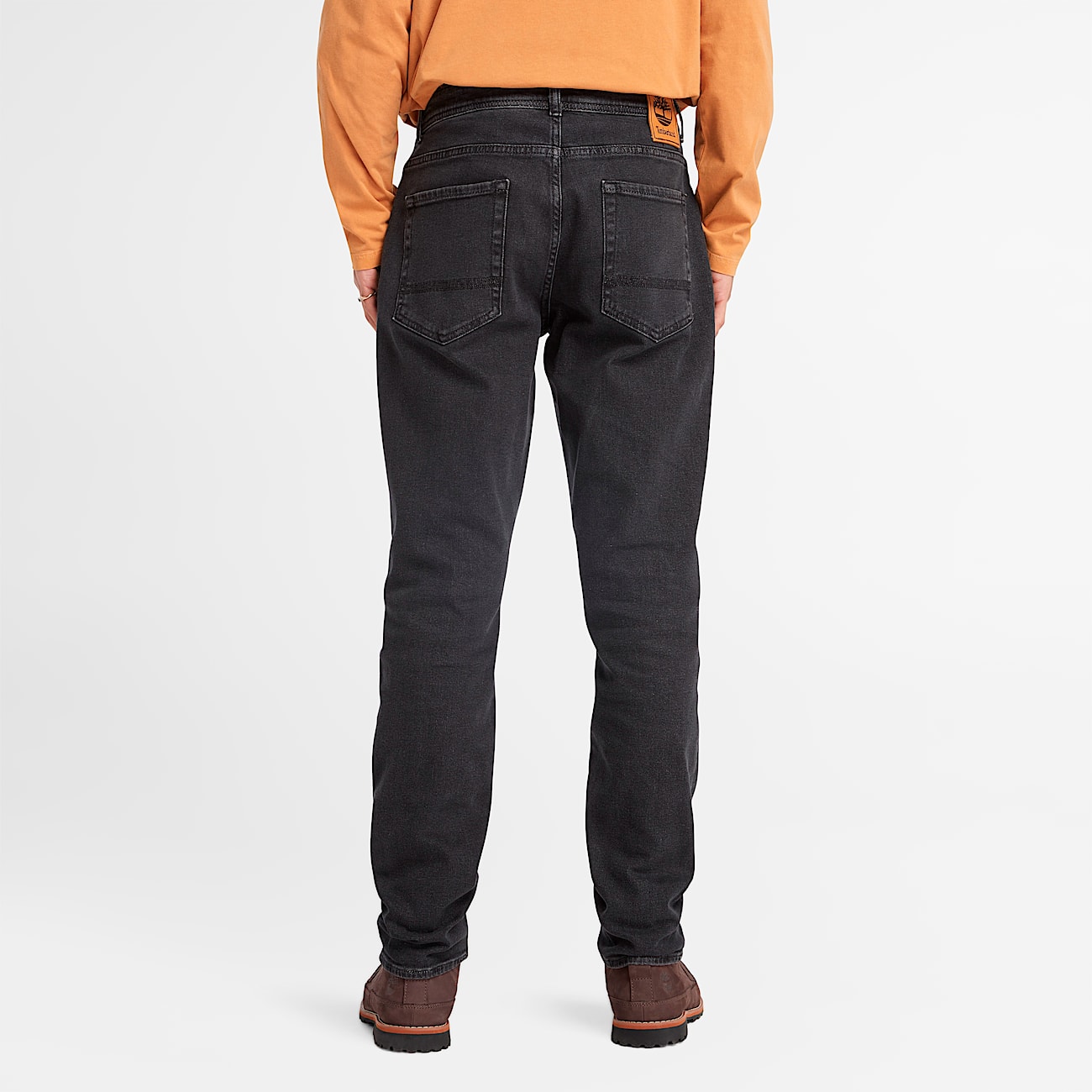 Men's Stretch Washed Black Denim Pant