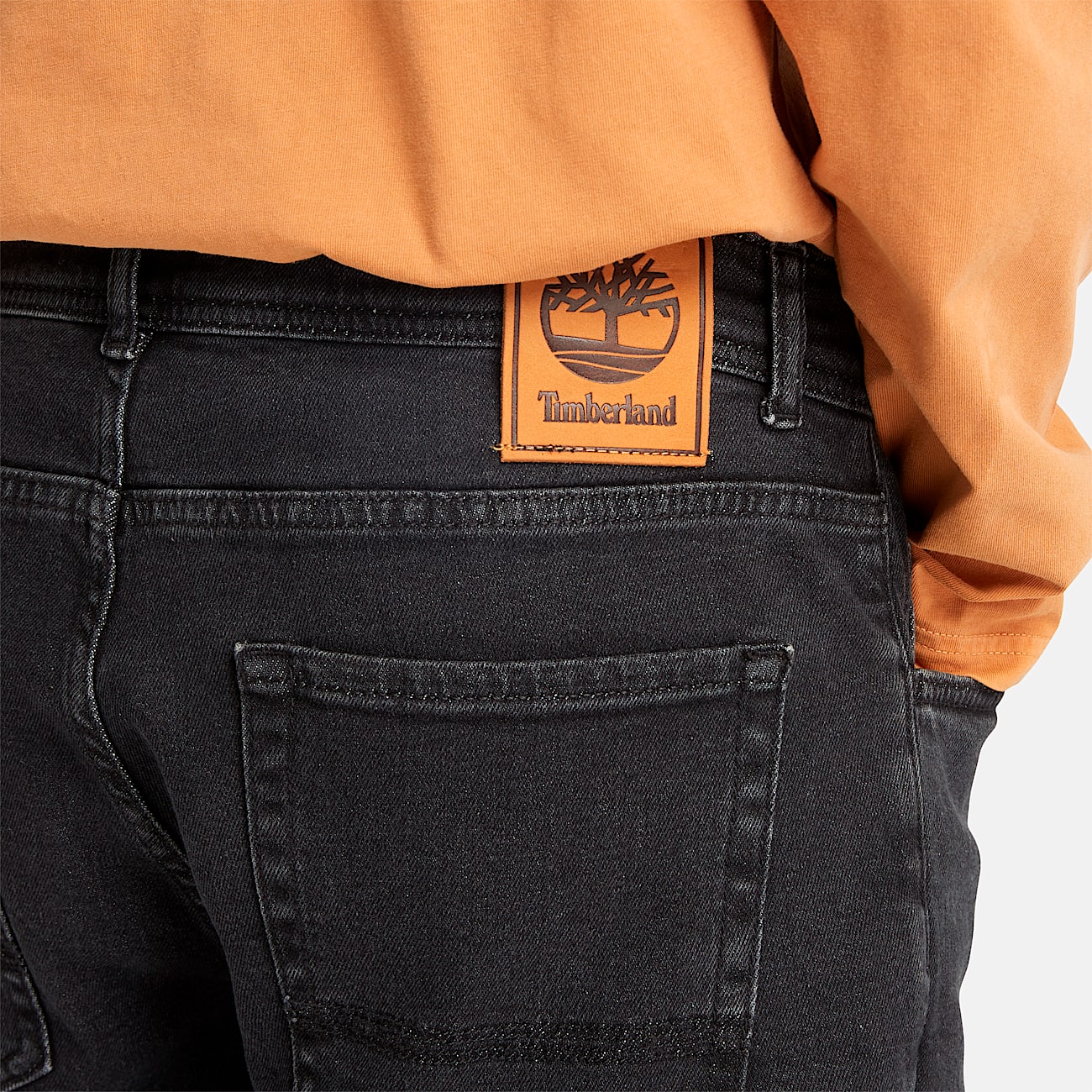 Men s Stretch Washed Black Denim Pant