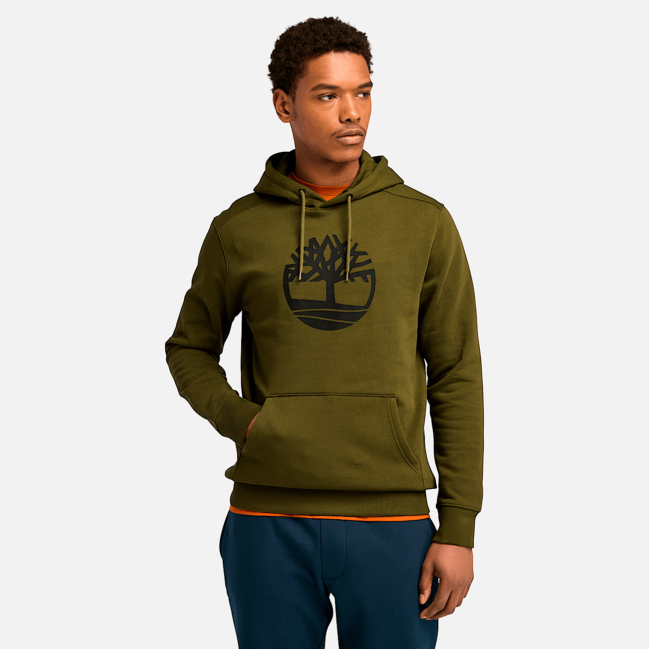 Timberland Tree Logo Hoodie Dark Olive M