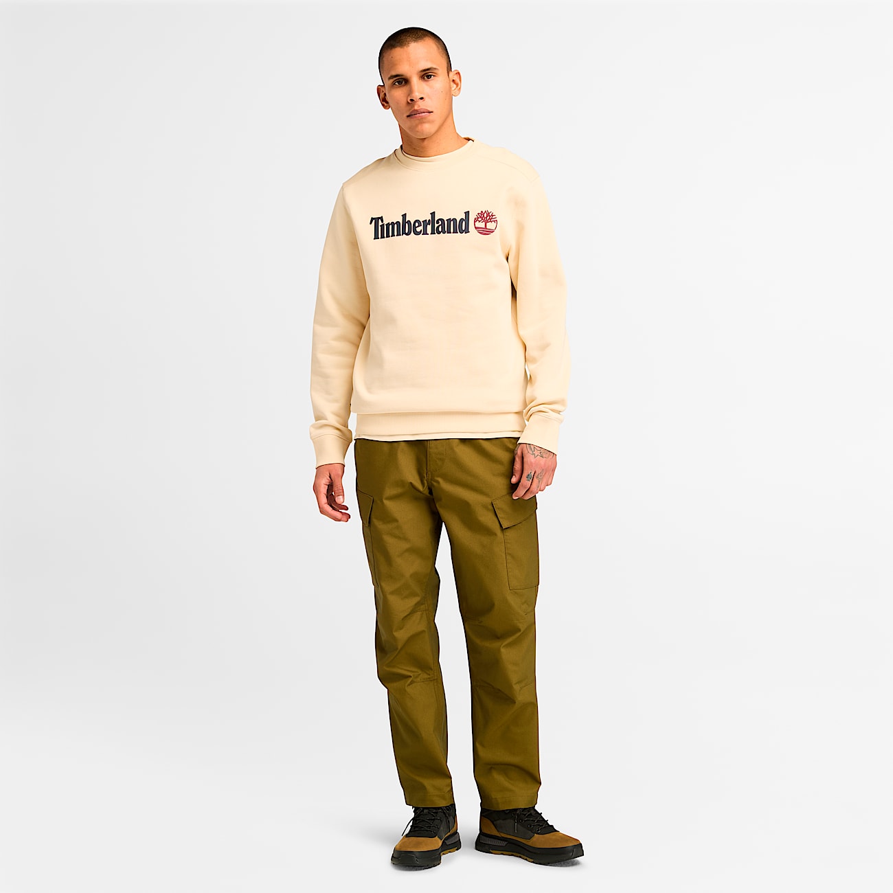 Men s Kennebec River Linear Logo Crew Neck Sweatshirt