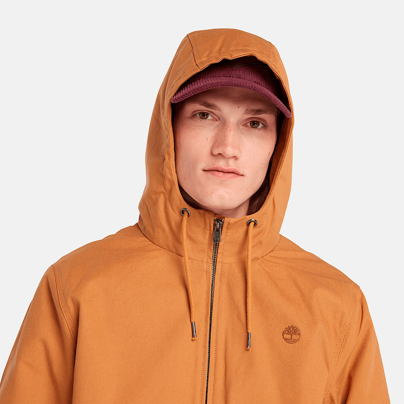Men s Insulated Canvas Hooded Bomber Jacket