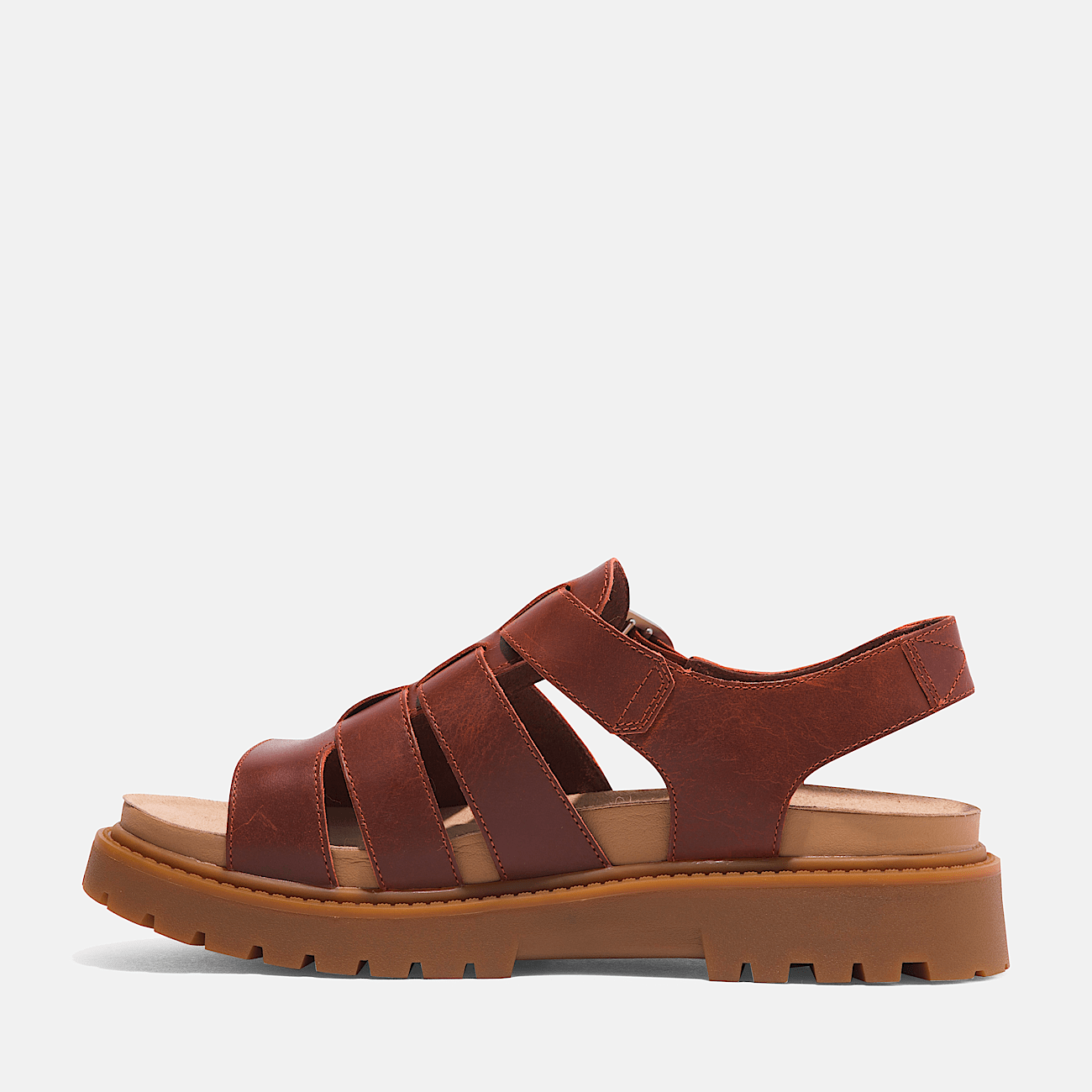 Timberland Women s Clairemont Way Fisherman Sandal Red Full Grain 9