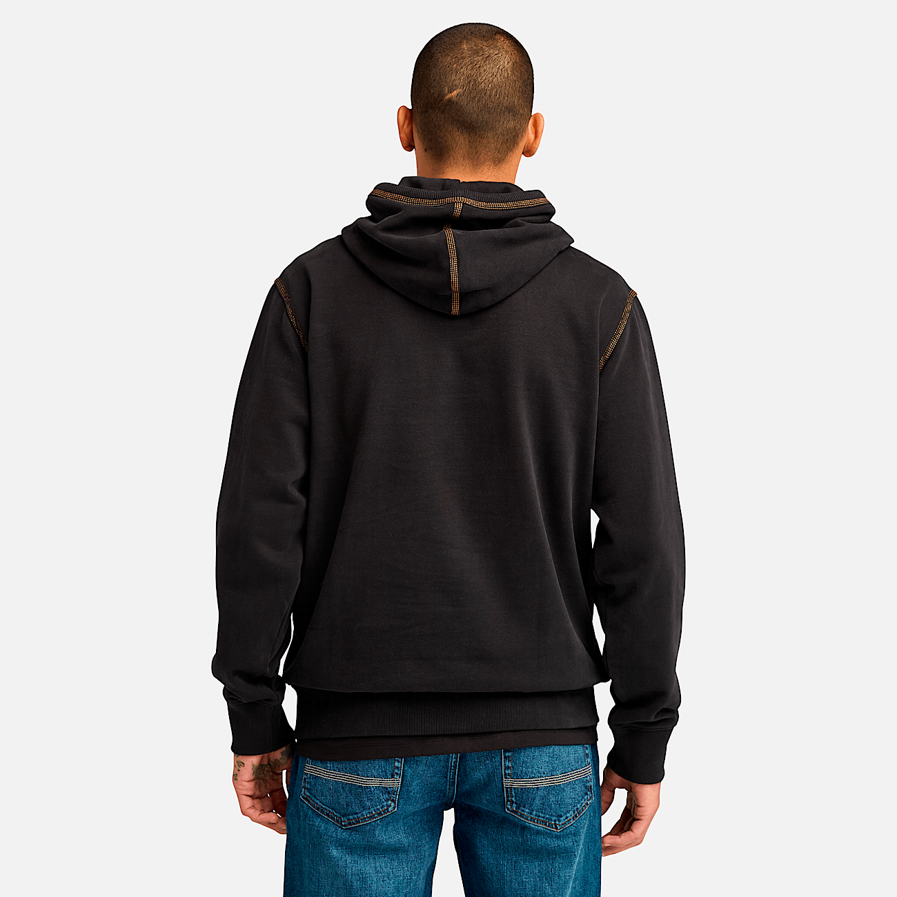 Black logo hoodie top