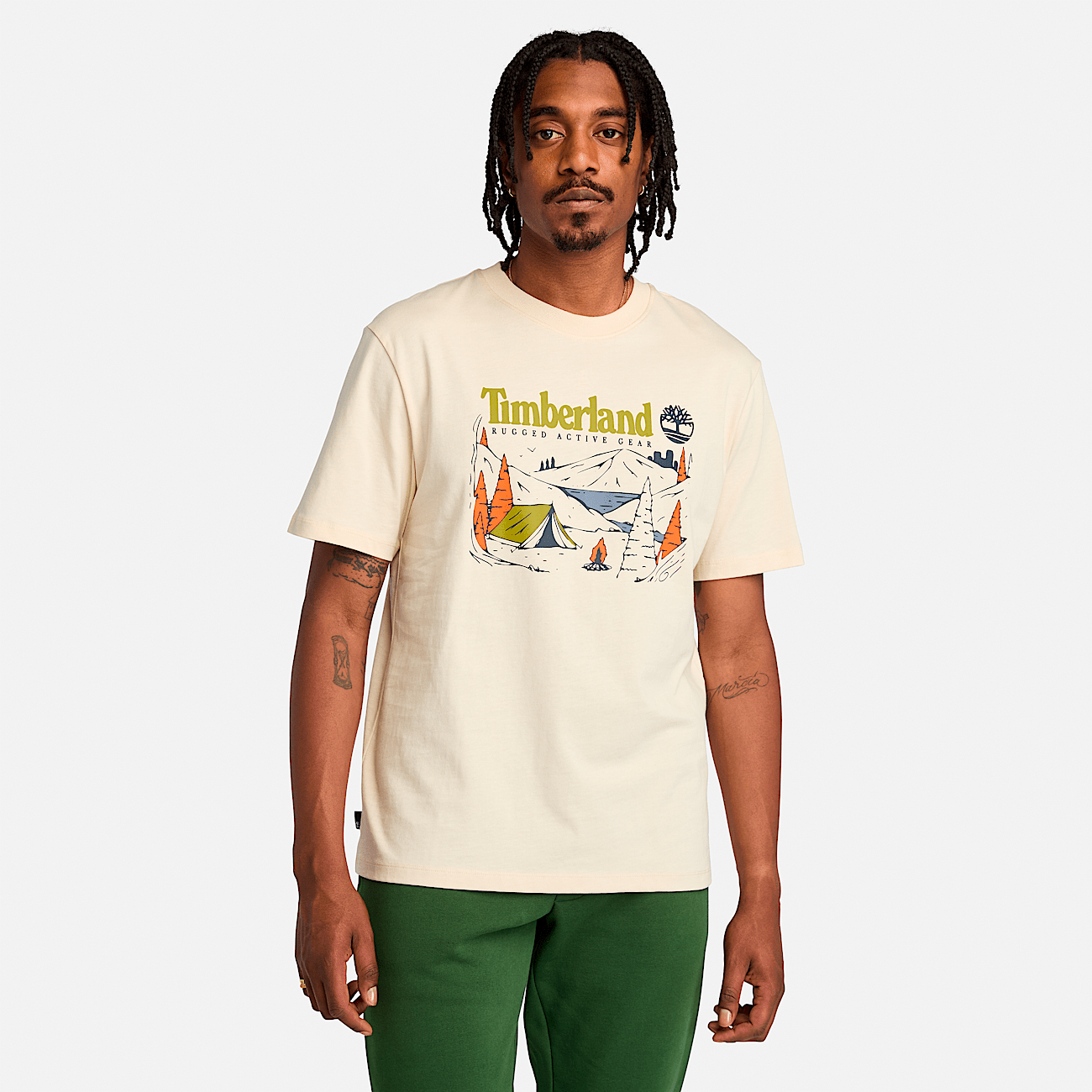 Timberland Men s Outdoor Inspired Camping Graphic T Shirt