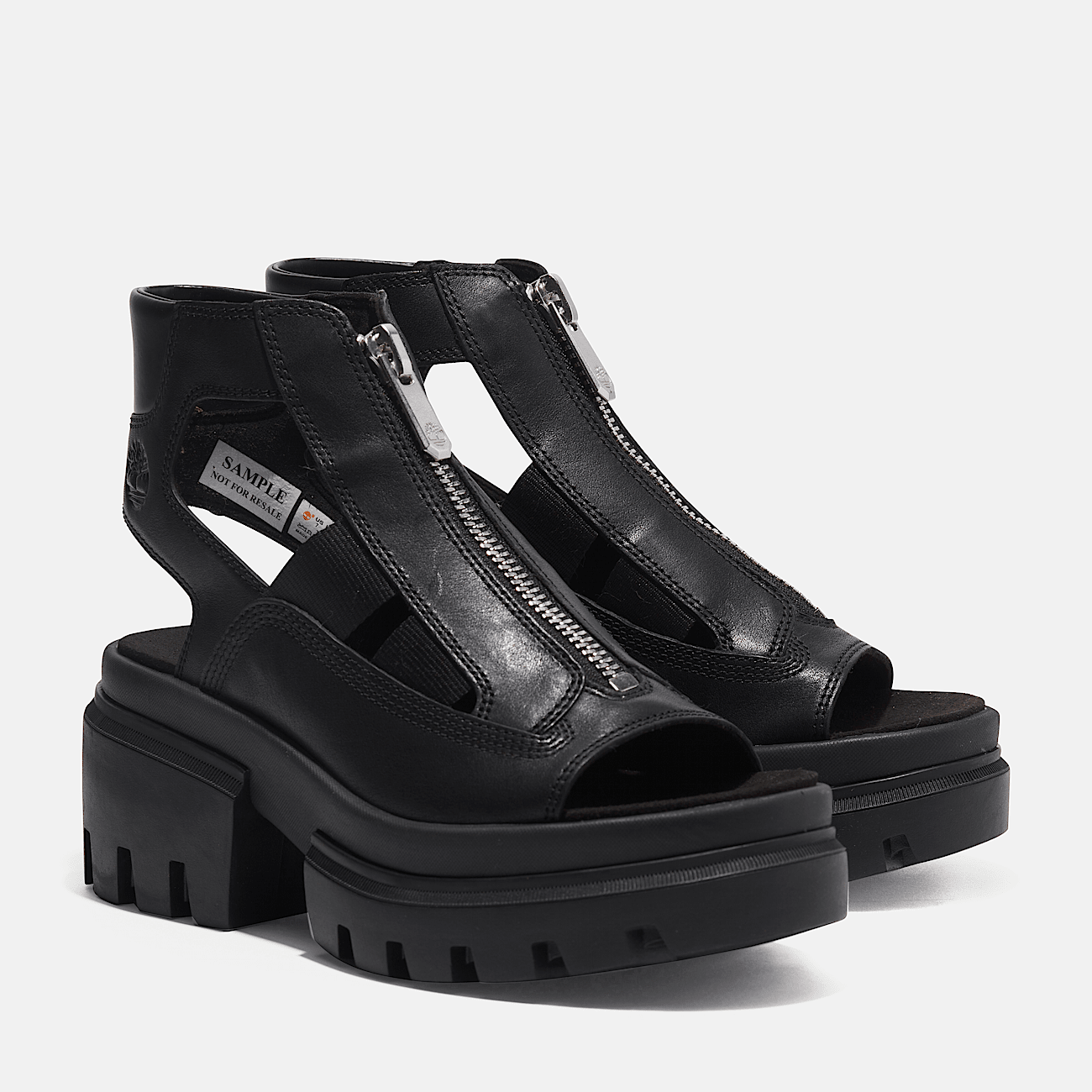 Timberland Women s Everleigh Gladiator Sandal in Blk full grain
