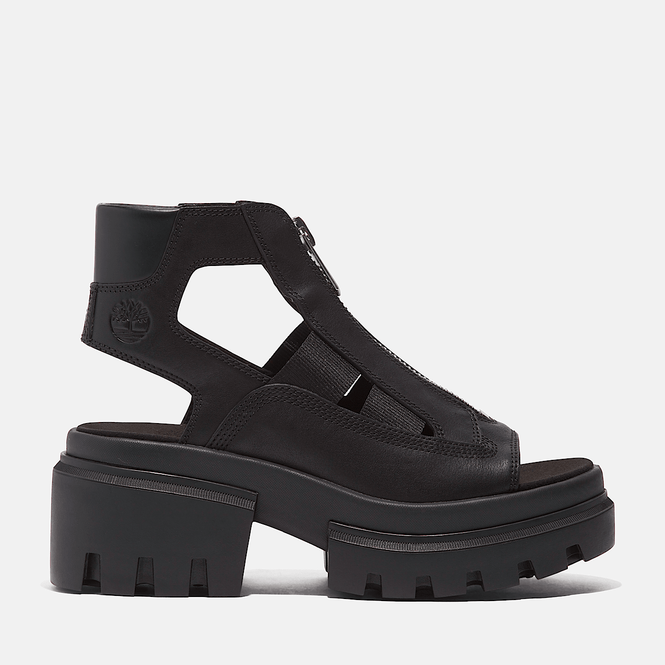 Timberland Women s Everleigh Gladiator Sandal in Blk full grain