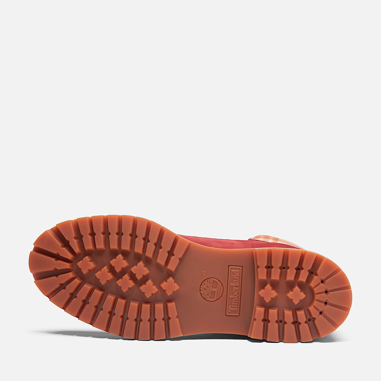 Red checkered timberlands outlet