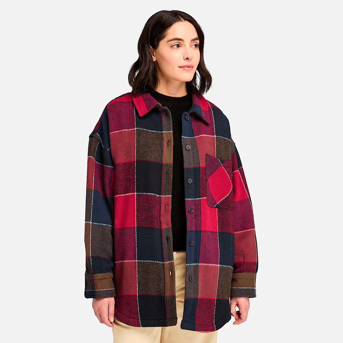 Women s Heavy Flannel Long Overshirt