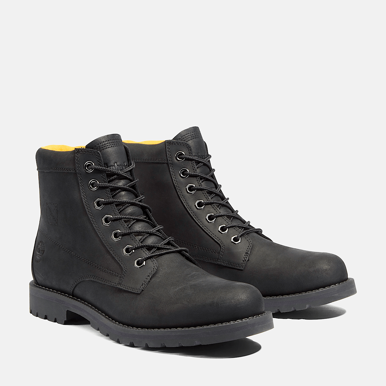 Black timberland 6 inch boots mens top