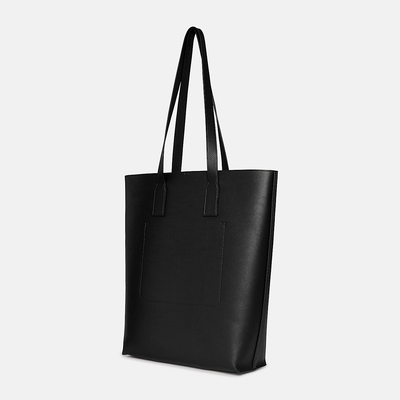 Womens black leather tote bag best sale