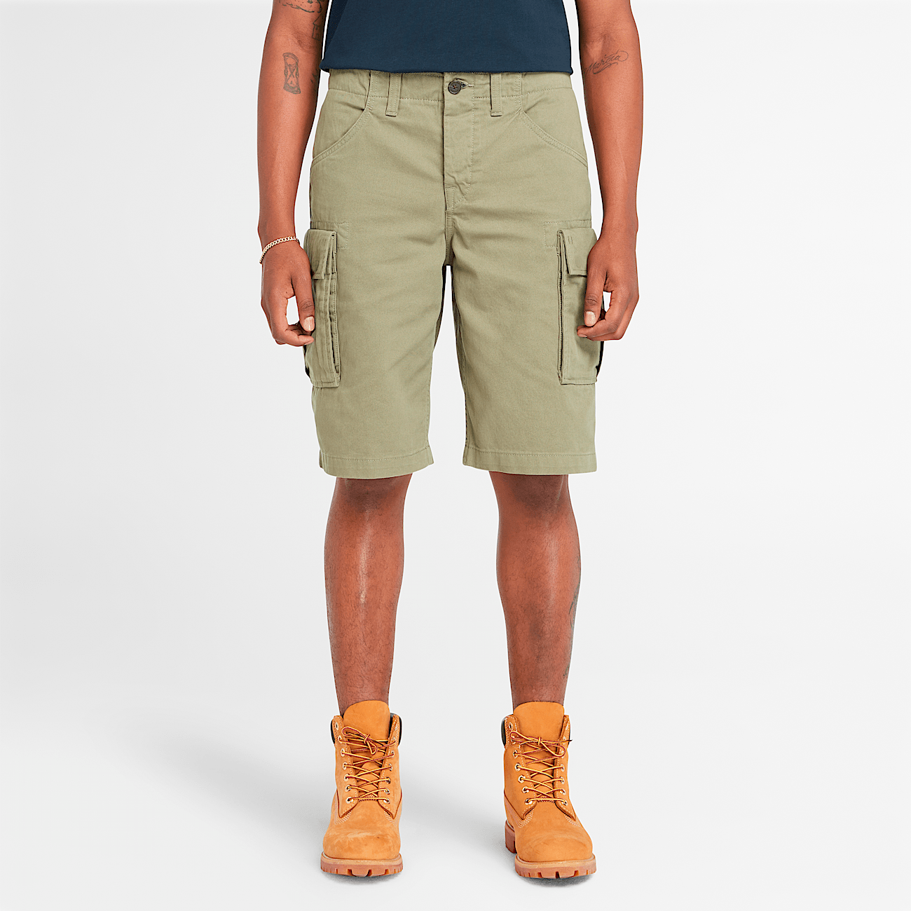 Short cargo en serge pour hommes