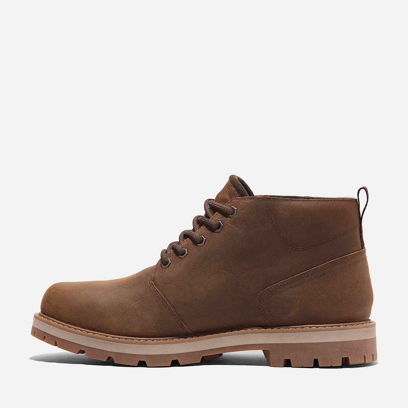 Timberland Men s Britton Road Mid Lace Up Waterproof Chukka Boot in Rst full grain