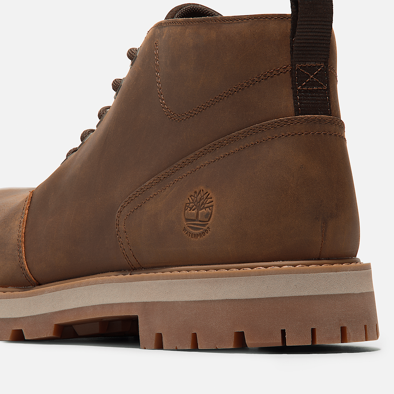 Timberland Men s Britton Road Mid Lace Up Waterproof Chukka Boot in Rst full grain