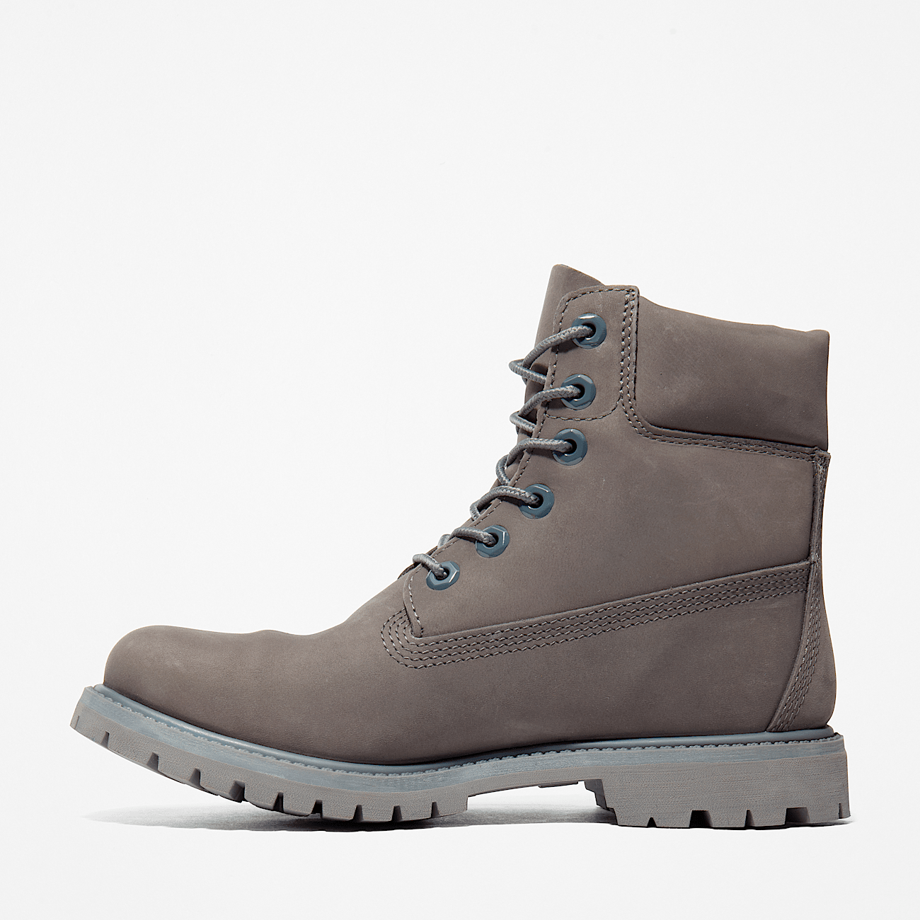 Grey timberland boots with fur top