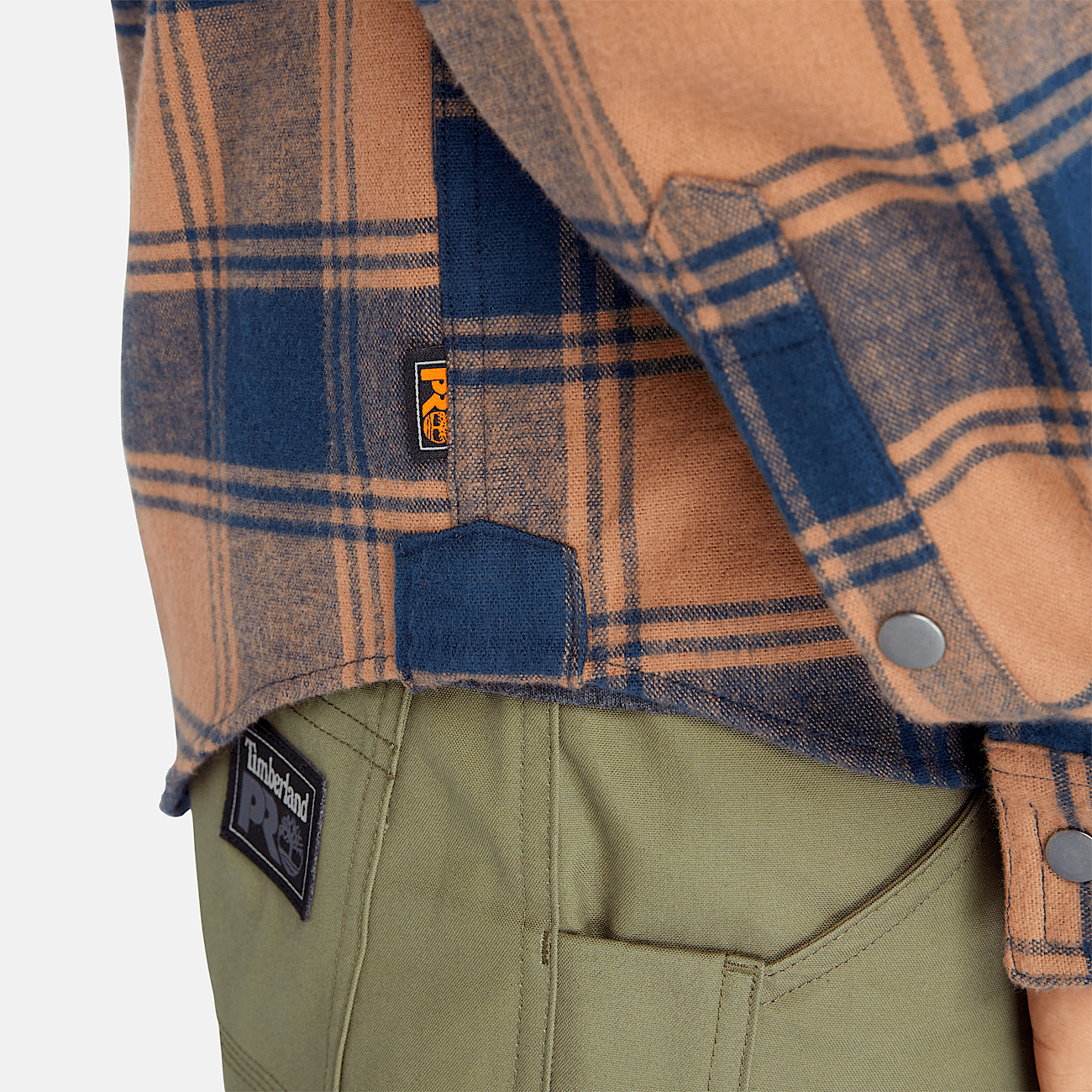 Men s Timberland PRO Woodfort Midweight Flannel Sweatshirt Hoodie