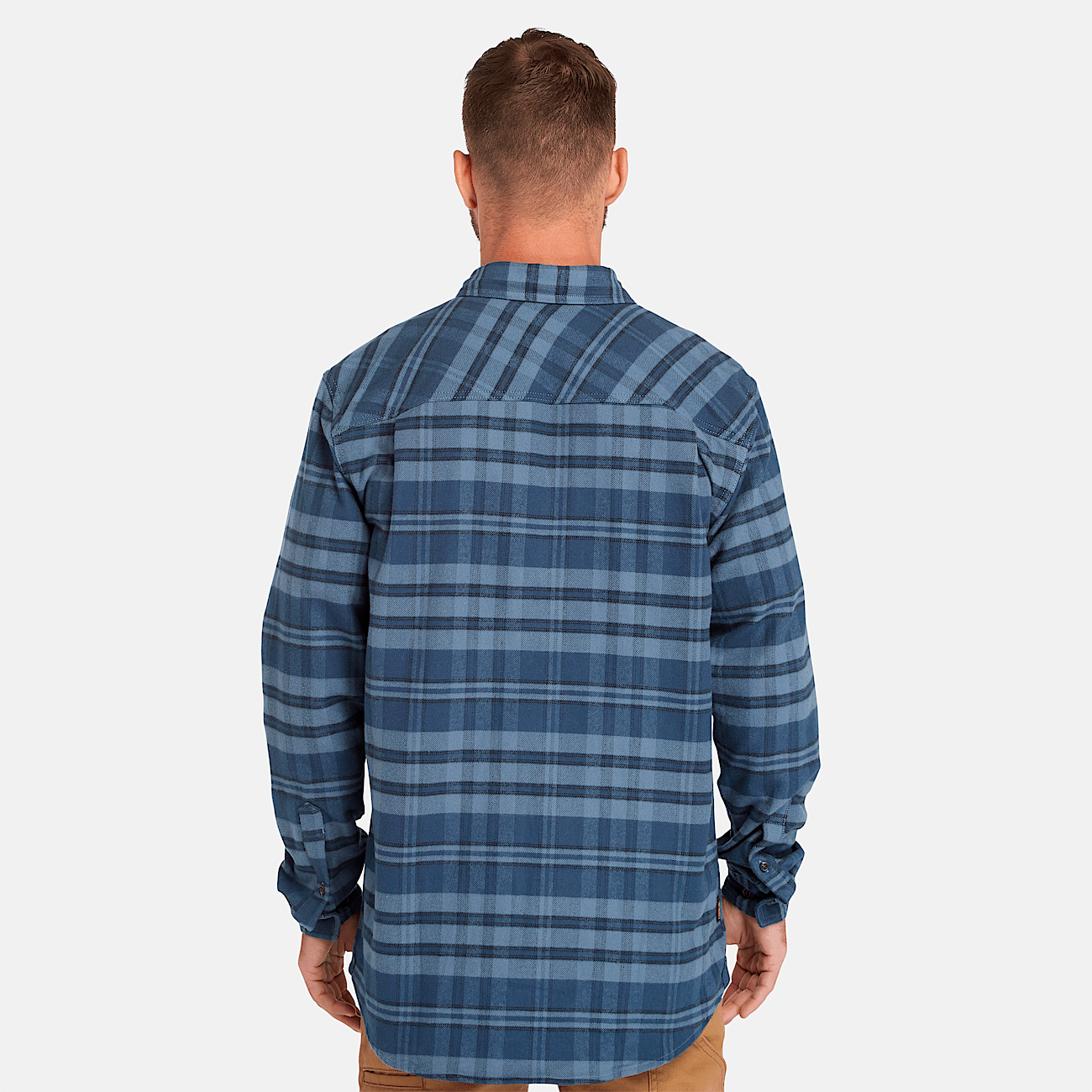 Blue plaid shirt mens online