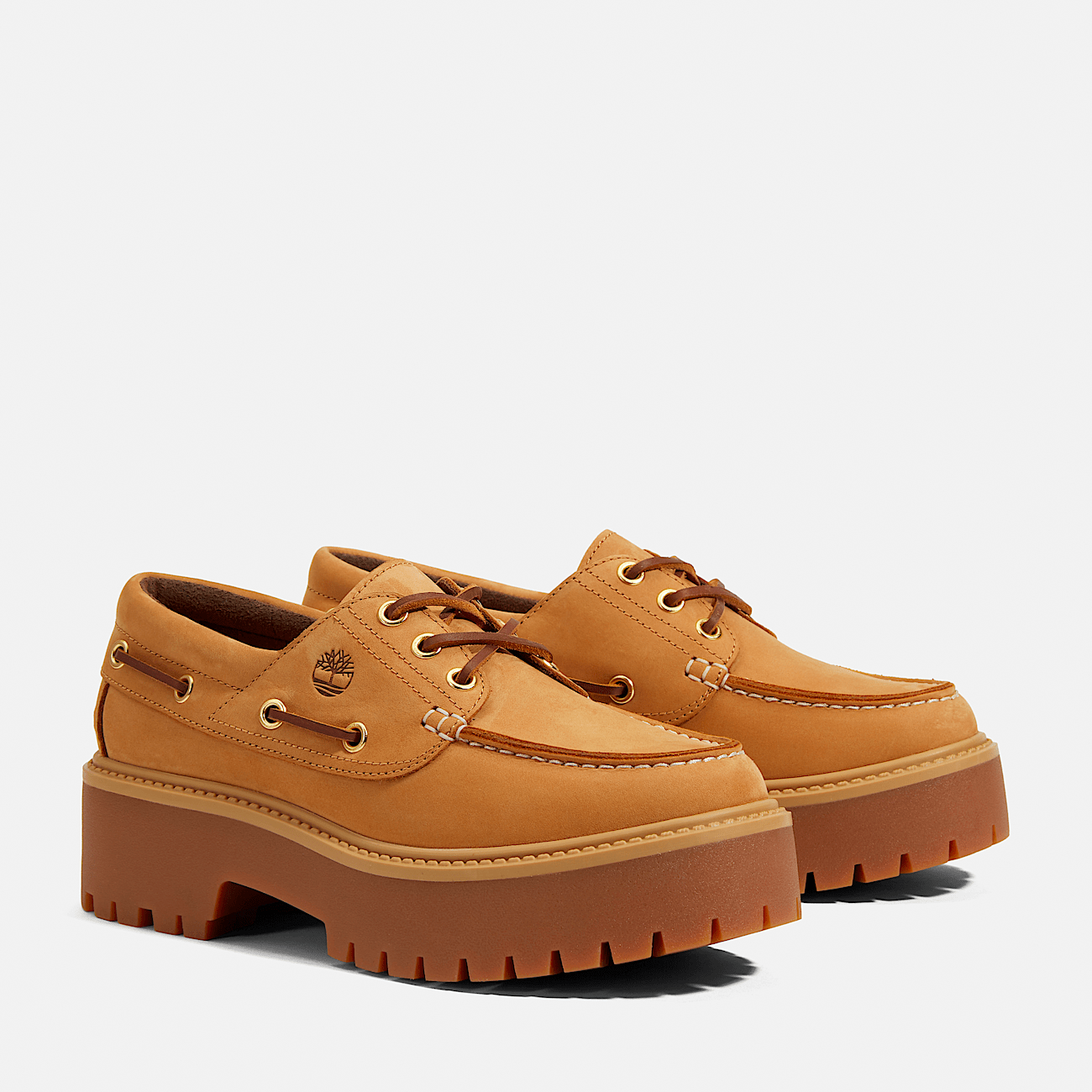 Chaussure bateau Stone Street a semelle plateforme pour femmes