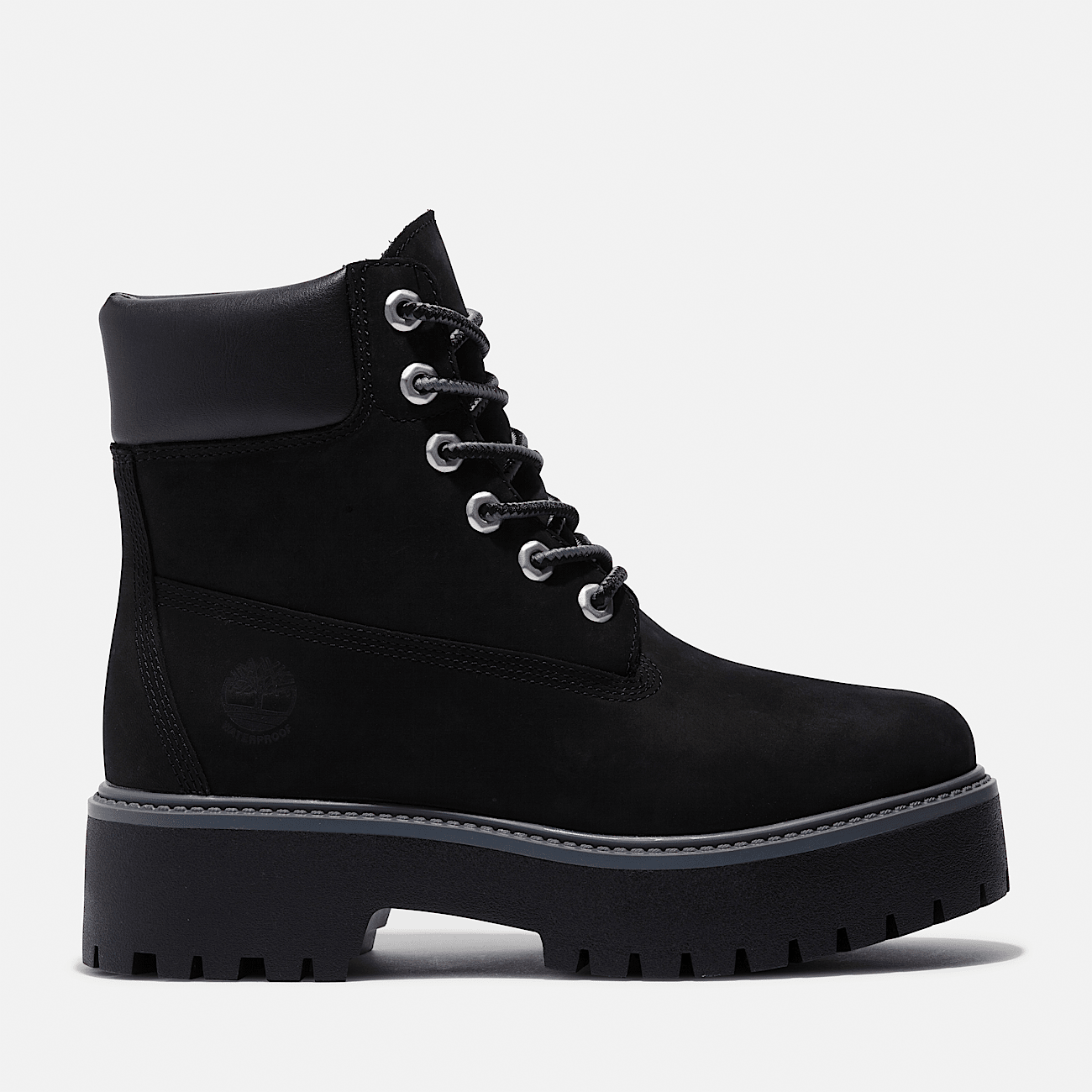 Black high platform boots sales