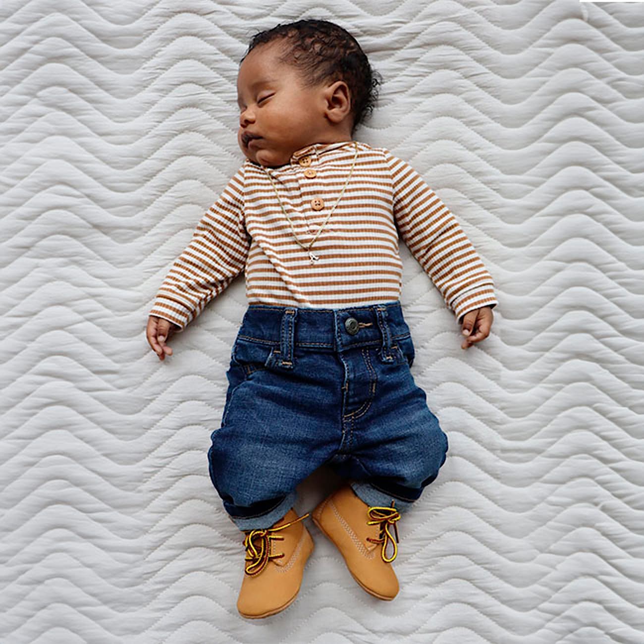 Baby wearing timberlands sales