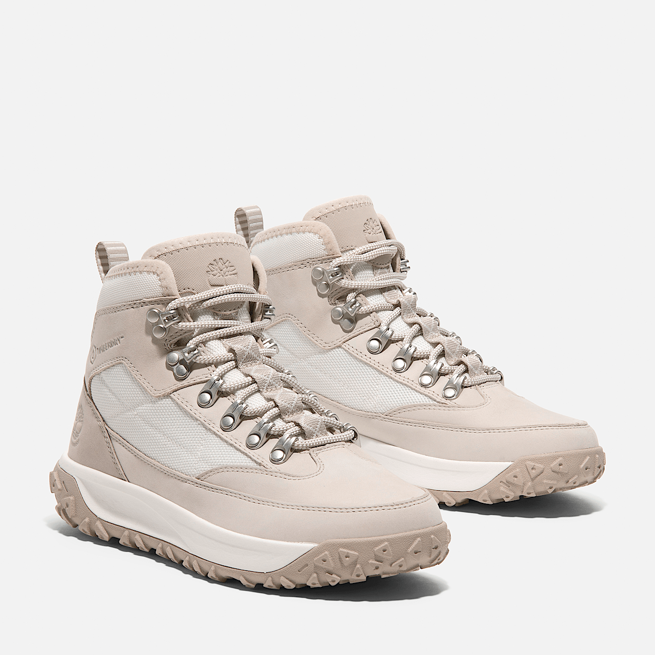 Timberland Women s GreenStride Motion 6 Mid Lace Up Waterproof Hiking Boots in White Nubuck Size 7 M