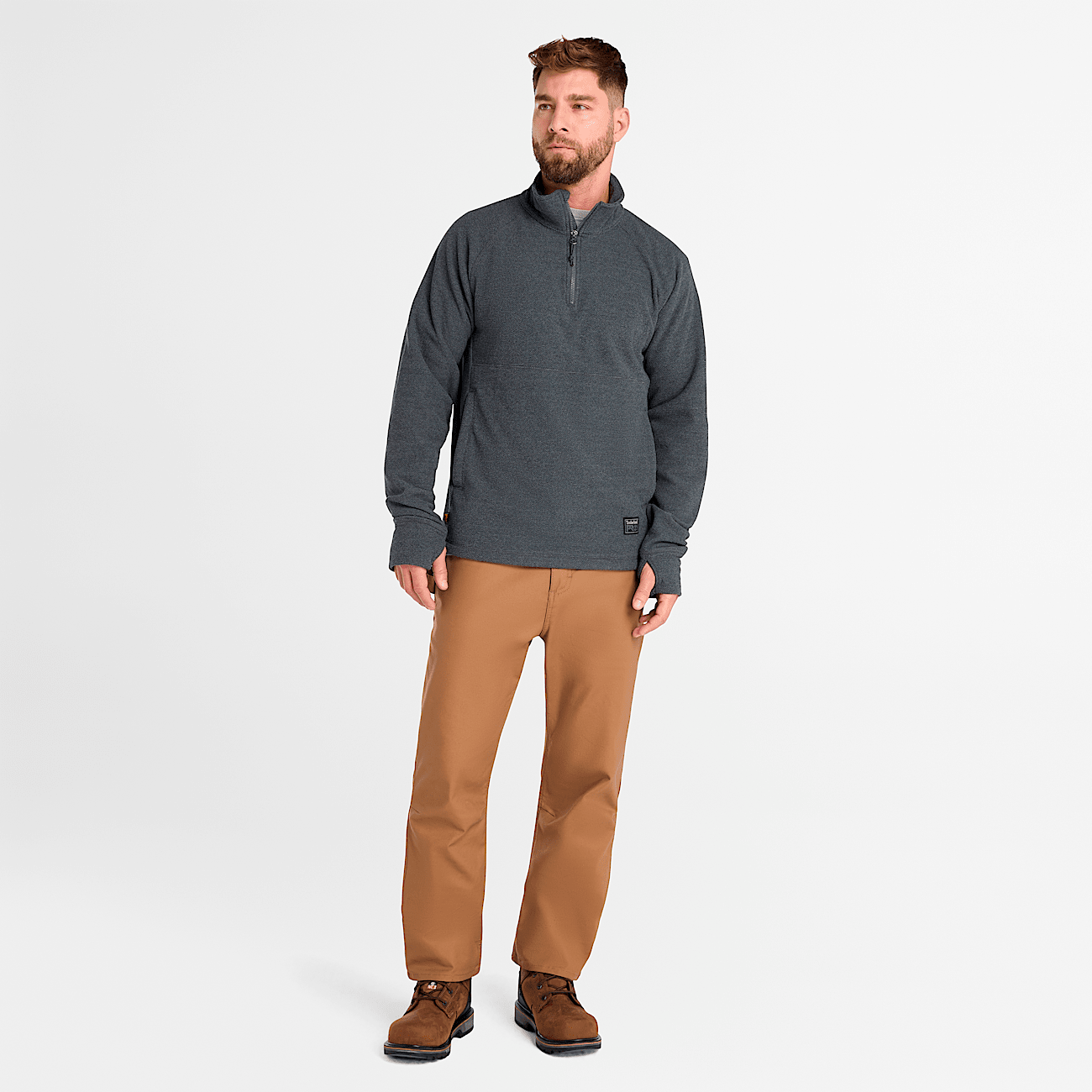 Timberland quarter zip fleece discount