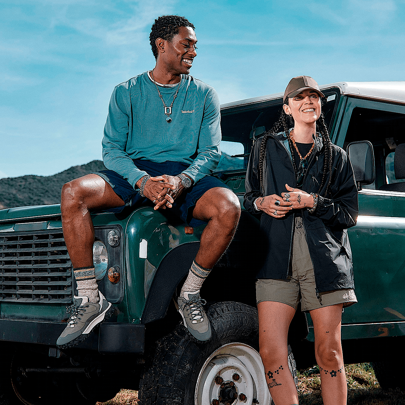 Green timberlands outfit store