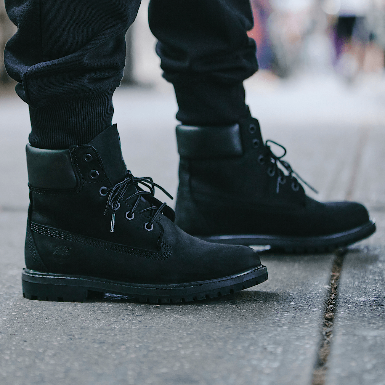 Black waterproof boot top
