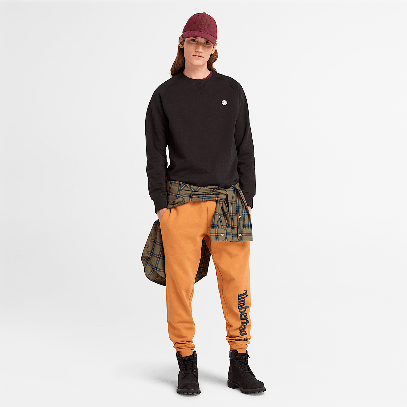 Timberland Logo Sweatpants Men s M Wheat Black