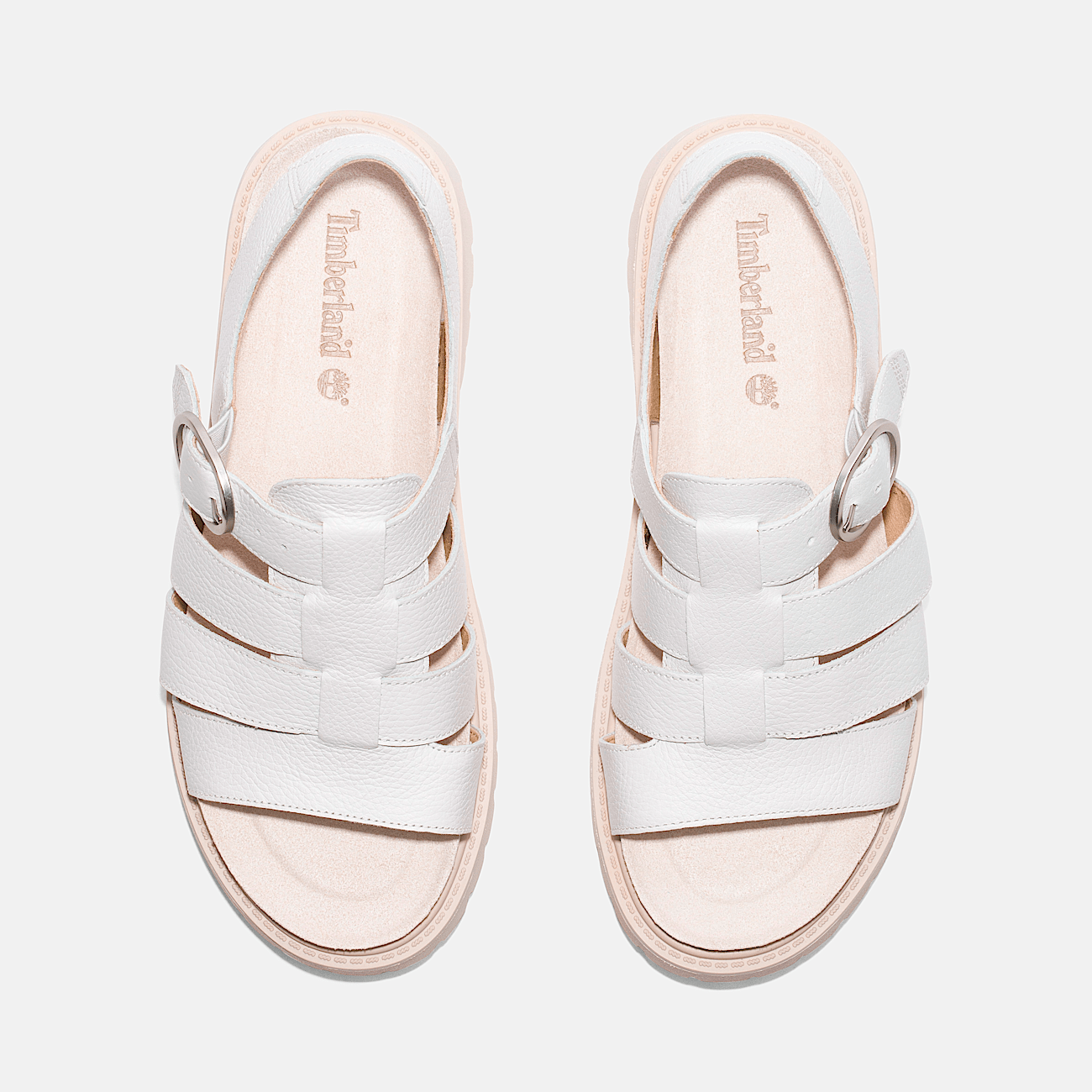 Timberland Women s Clairemont Way Fisherman Sandal in Whi full grain