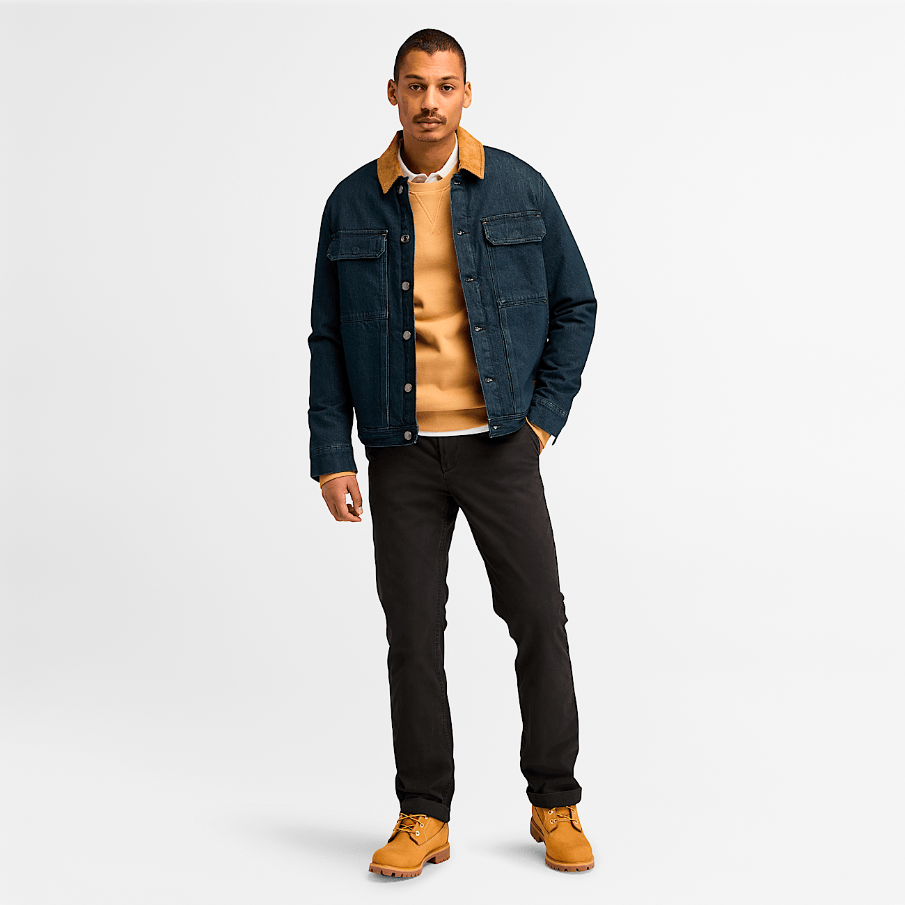 Timberland Trucker Insulated Denim Jacket Blue S Man