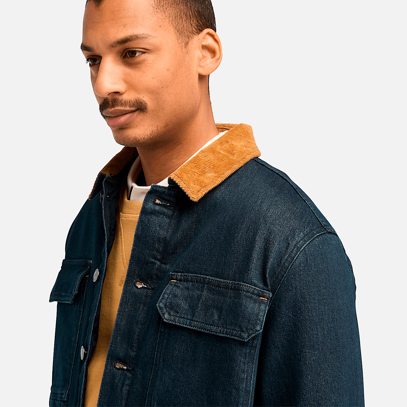 Denim jacket men long sales