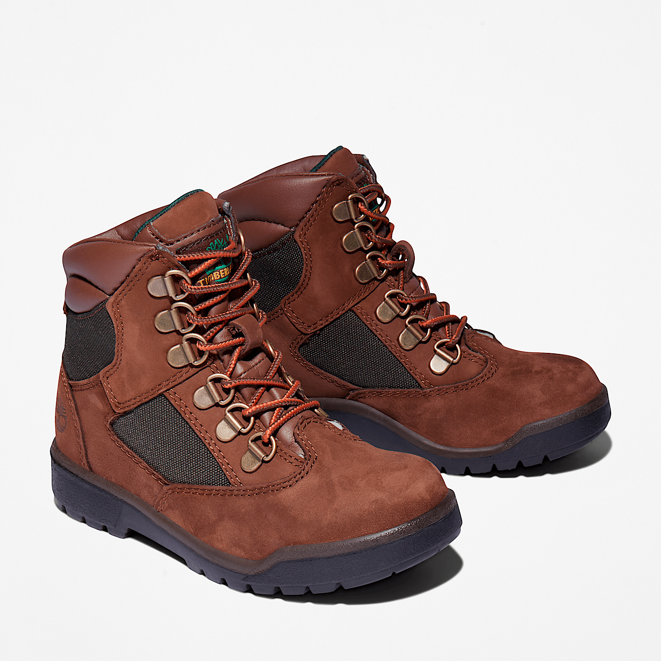 Junior 6 Inch Field Boots Dark Brown Nubuck Timberland US
