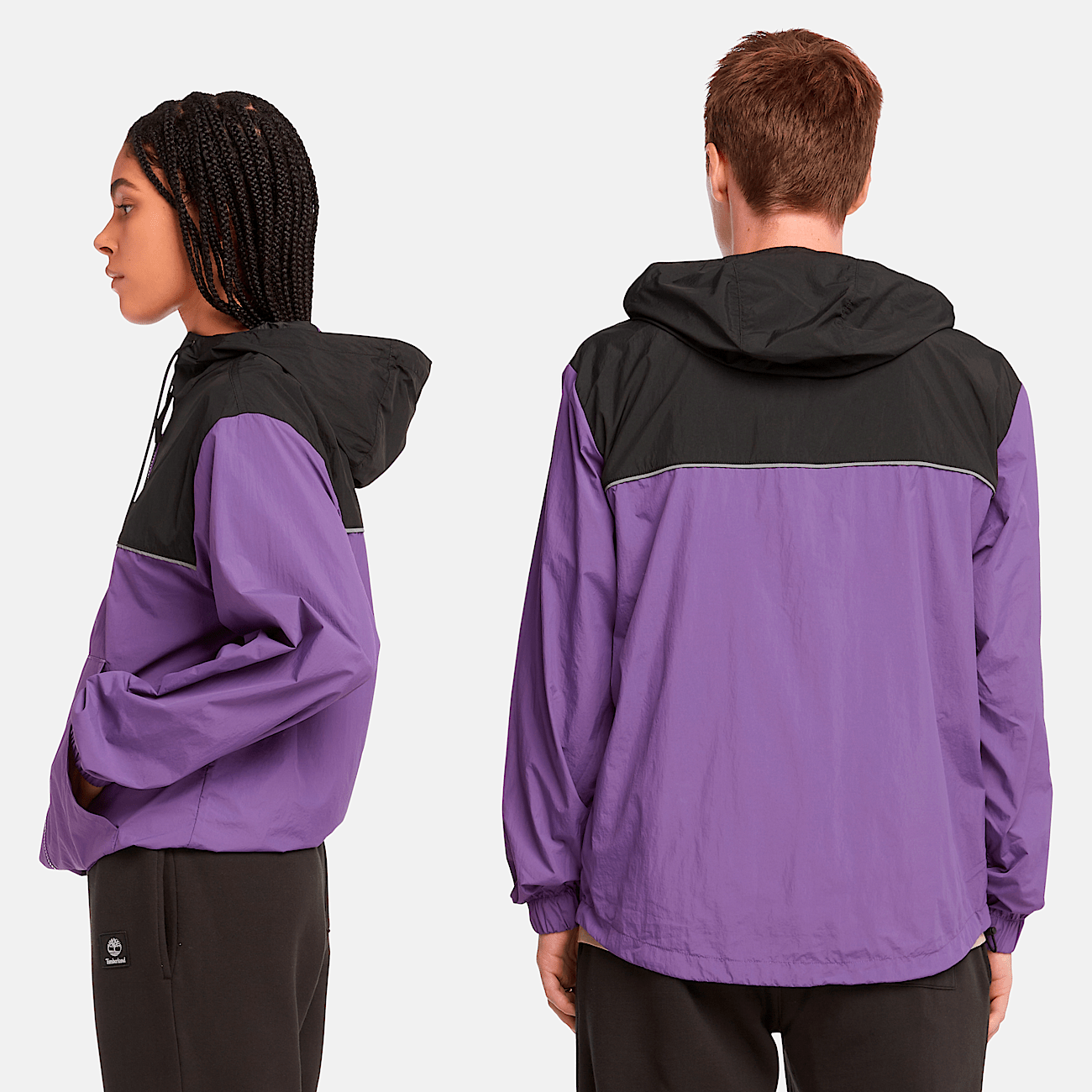 Black and purple windbreaker store