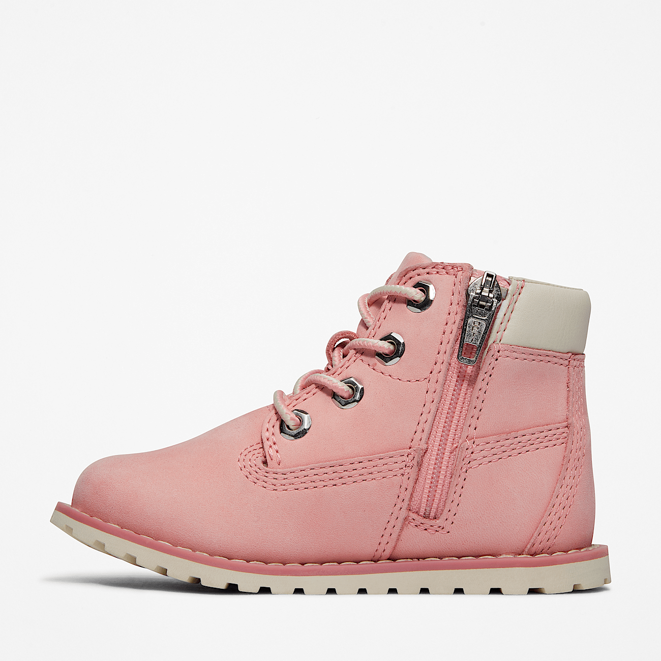 Timberland Toddler Pokey Pine 6 Inch Side Zip Boot in Pink nectar