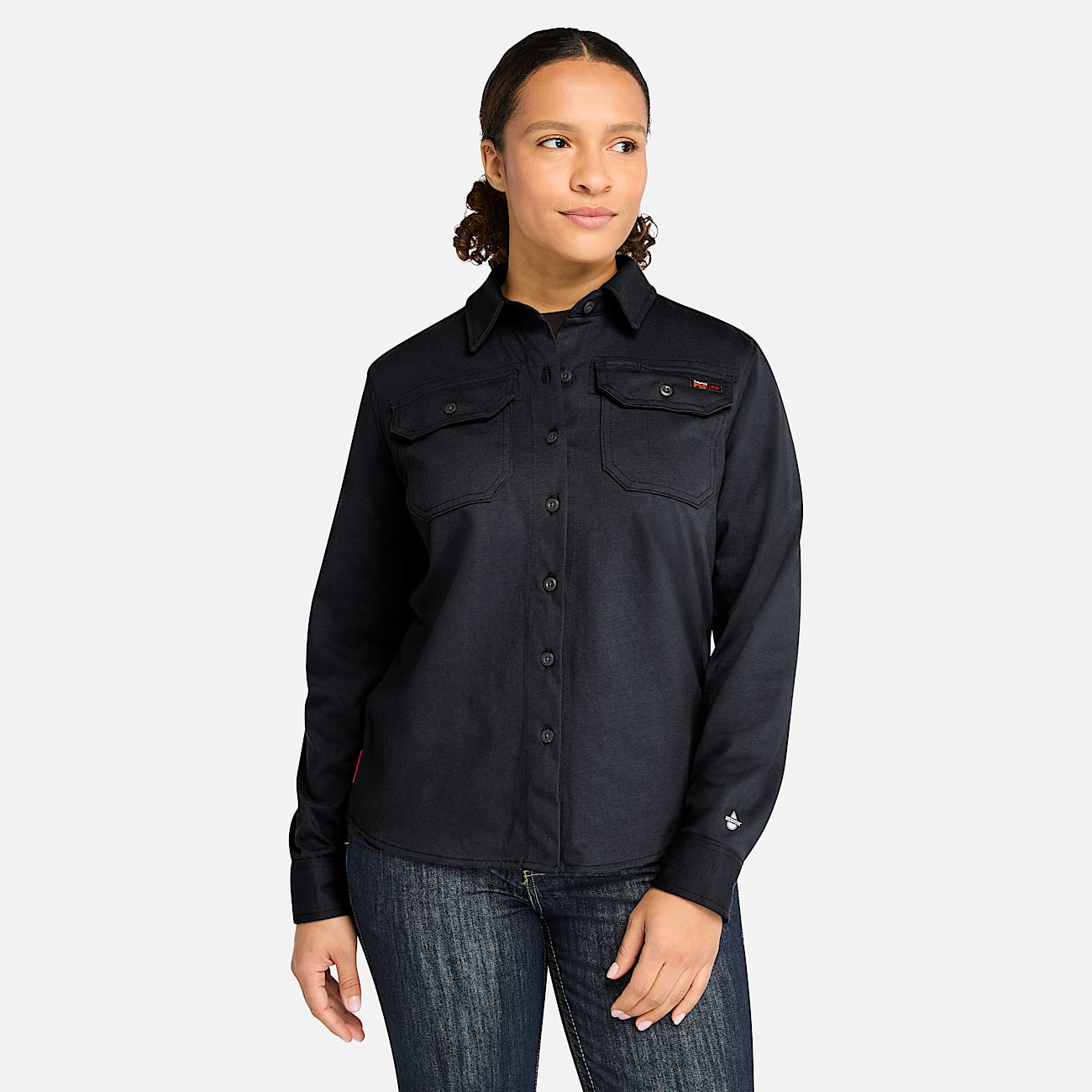 Camisa FR Masculina Titicaca - Resistente A Chamas Com Botões De Pressão - Cinza Claro