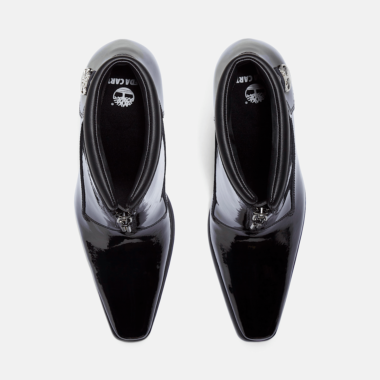 Black patent leather timberland boots shop